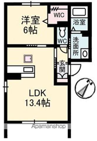 グランベレオ沖野上(1LDK/2階)の間取り写真