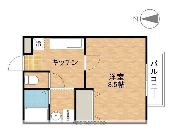 フリーデンヒュッテ(1K/2階)の間取り写真