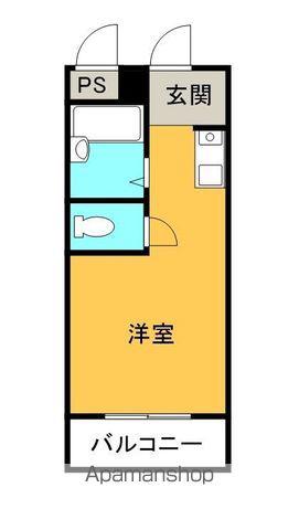 サンステージ山城(ワンルーム/4階)の間取り写真