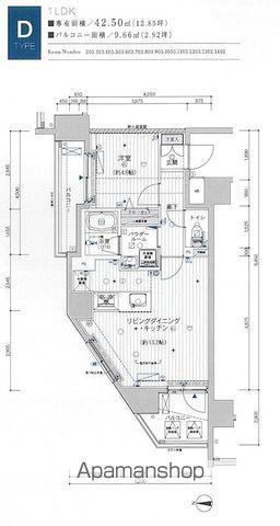 メインステージ浅草入谷Ⅱ(1LDK/5階)の間取り写真