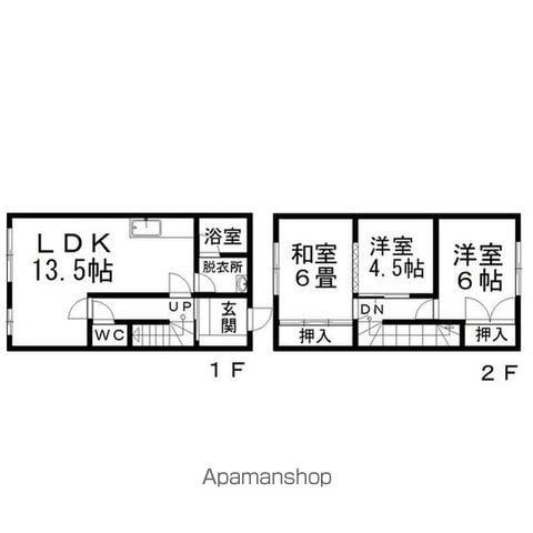 タウンハウス晃和ライラック(3LDK/1階)の間取り写真