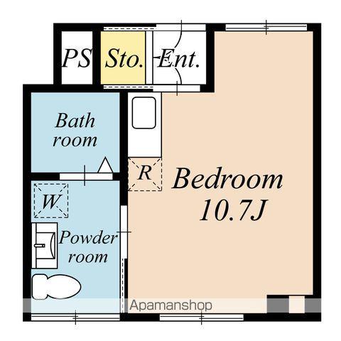 メゾン中通町(ワンルーム/2階)の間取り写真