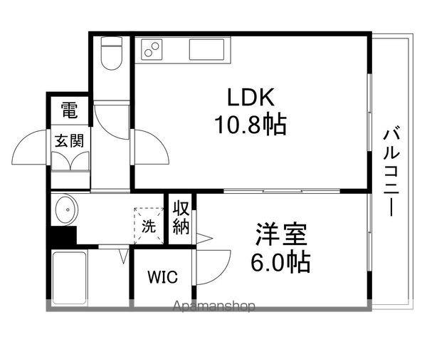 ELEGANTE(1LDK/2階)の間取り写真