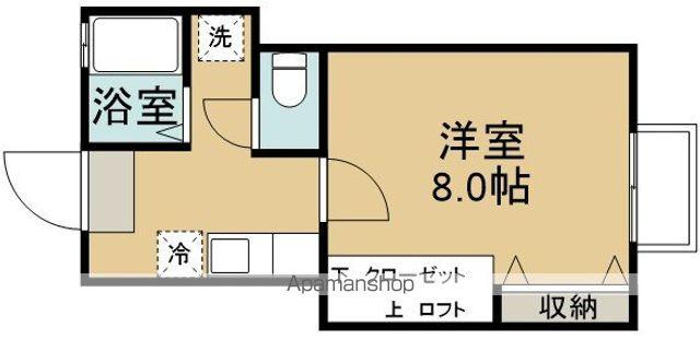 コーポタカノ(1K/1階)の間取り写真