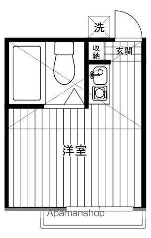 ブルーウィング(ワンルーム/2階)の間取り写真