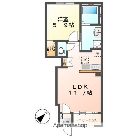 AVENIR(1LDK/1階)の間取り写真