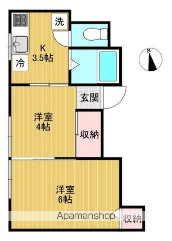 アスピシャス西大井(2K/2階)の間取り写真