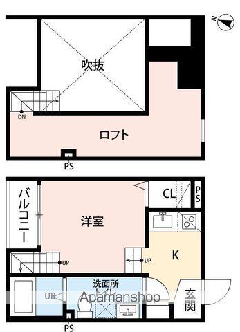 ロッククリスタル和白(ワンルーム/2階)の間取り写真