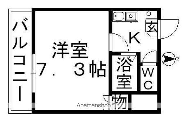 セントラルハイツ滝川(1K/4階)の間取り写真