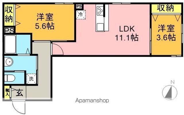 ウェルスクエアイズム明大前(2LDK/3階)の間取り写真