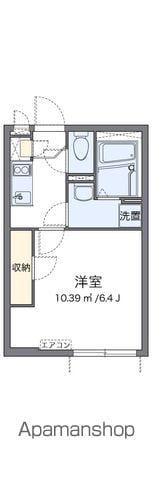 クレイノKEYAKIⅢ(1K/1階)の間取り写真
