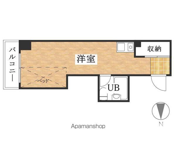 ヴィラカレッジウエスト(ワンルーム/3階)の間取り写真