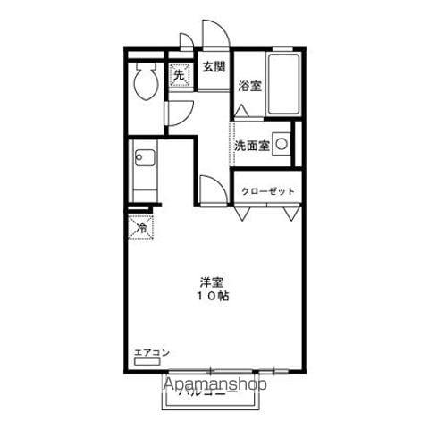 ソフィア(1K/2階)の間取り写真