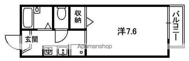 シャーメゾンプチシャトウY・S(1K/2階)の間取り写真
