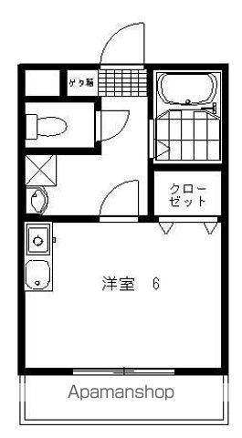 エクセレントメール(1K/1階)の間取り写真