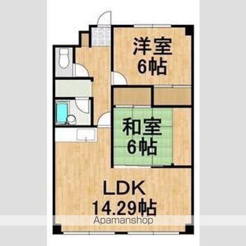 サンフラワーマンション(2LDK/5階)の間取り写真