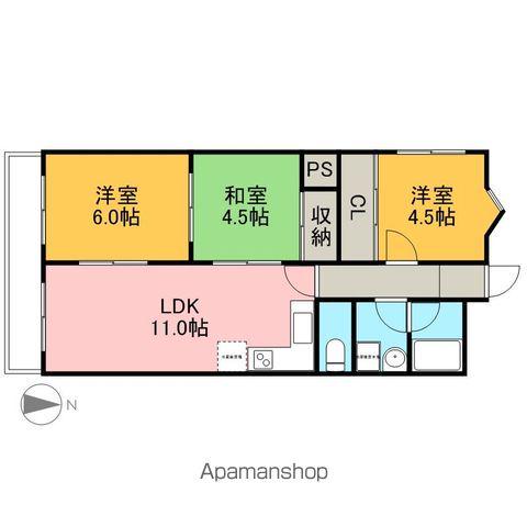 グランディアSATO(3LDK/5階)の間取り写真