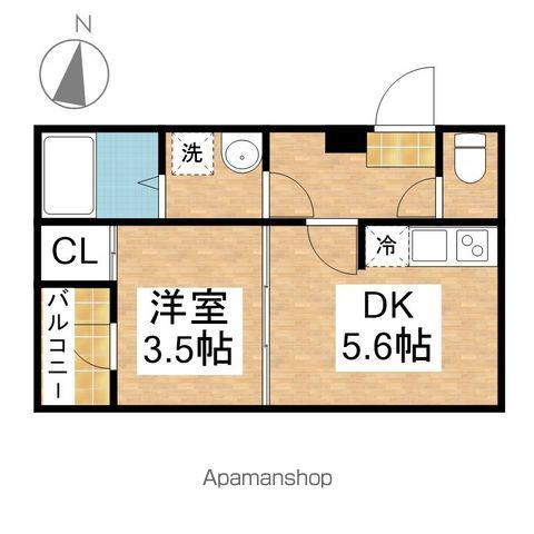 ハーモニーテラス御器所2(1DK/2階)の間取り写真