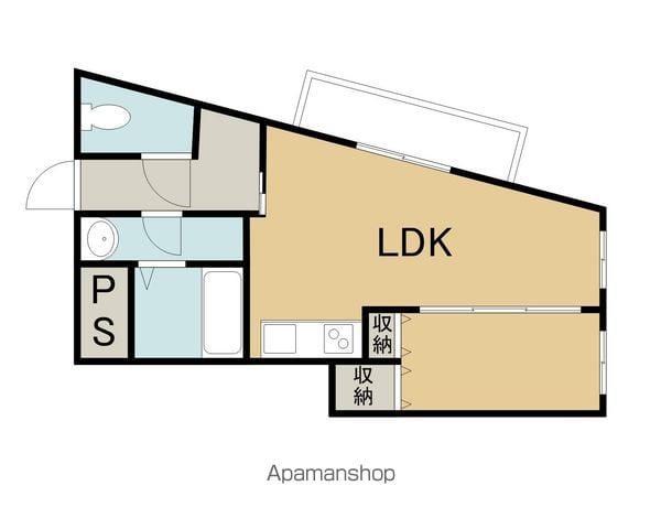 パークコート仲町(1LDK/5階)の間取り写真