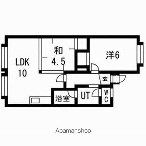 ファンタジア発寒(2LDK/2階)の間取り写真