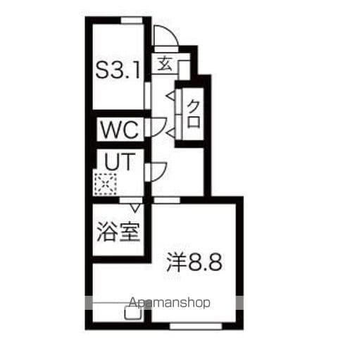 ACCIO(ワンルーム/1階)の間取り写真