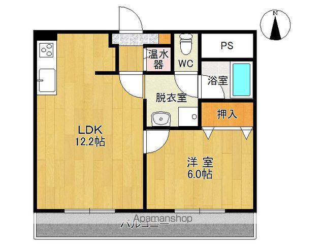 メゾン陸奥Ⅱ(1LDK/4階)の間取り写真