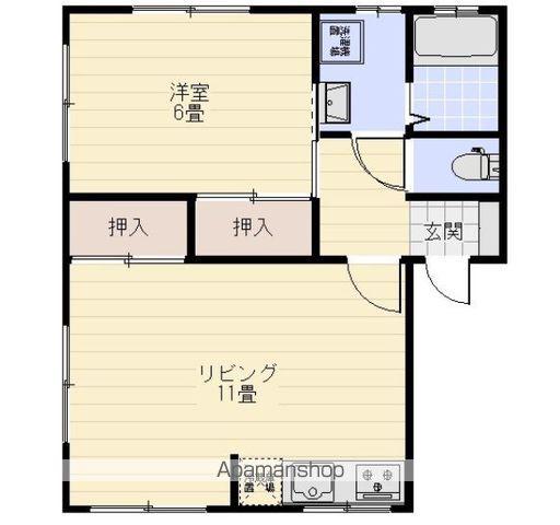 柿沼シティハイツ(1LDK/1階)の間取り写真
