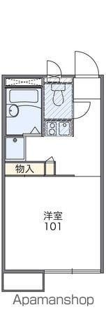 レオパレストワ(1K/1階)の間取り写真