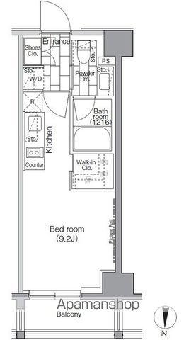 パークハビオ東陽町(ワンルーム/9階)の間取り写真