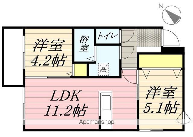 プラージュ銭函(2LDK/3階)の間取り写真