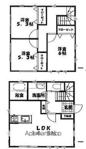 ヴィラパーク(3LDK/1階)の間取り写真