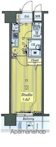 ガラ・ステージ茗荷谷(1K/6階)の間取り写真