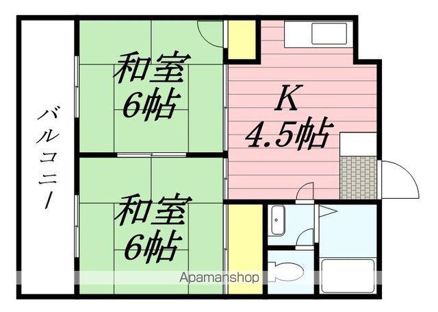 プレアール今光(2K/3階)の間取り写真