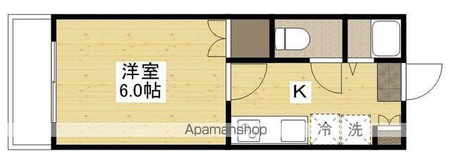 第2レンツェン(1K/2階)の間取り写真