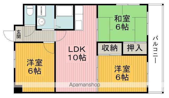 アビタシオン西緑丘(3DK/4階)の間取り写真