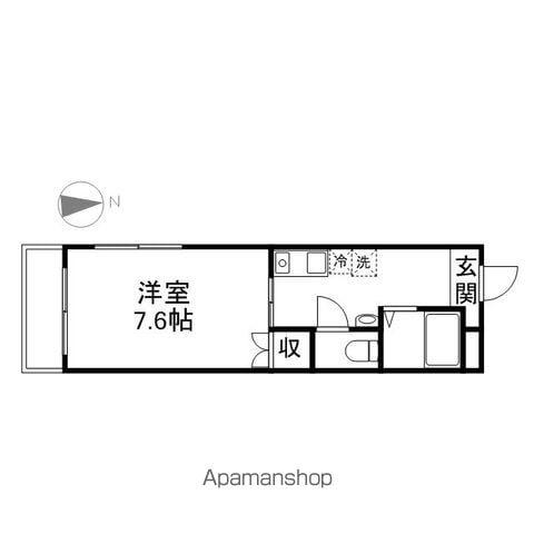 ラピッズセブンビル(1K/2階)の間取り写真