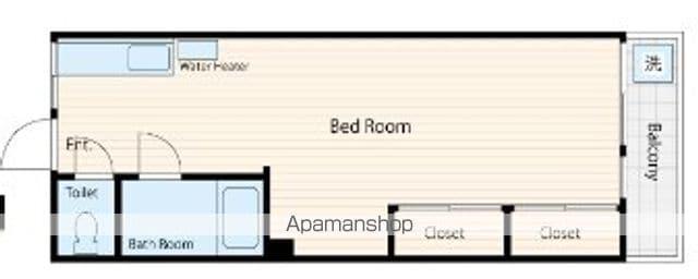 昌英ビル(ワンルーム/6階)の間取り写真