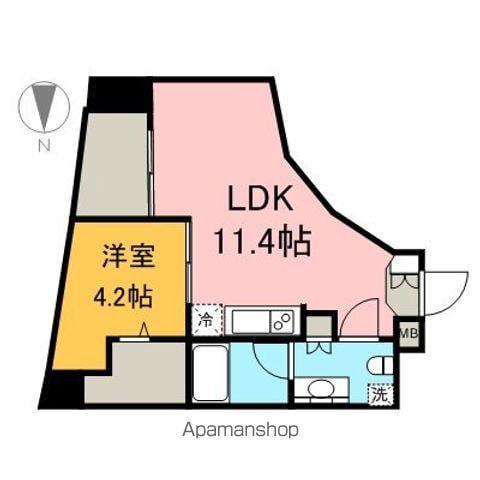 シャトー&ホテル名駅南2ND(1LDK/8階)の間取り写真
