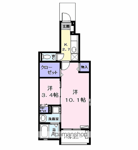 エターナルⅠ(2K/1階)の間取り写真