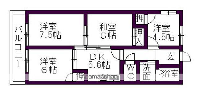 アルト千種(4DK/3階)の間取り写真