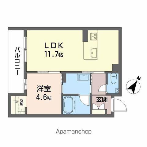 シャーメゾン光月(1LDK/4階)の間取り写真