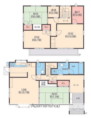 東武伊勢崎・大師線 春日部駅 徒歩10分 2階建 築31年(4SLDK)の間取り写真