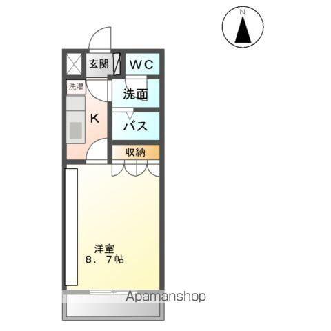ILLUMINA(1K/1階)の間取り写真