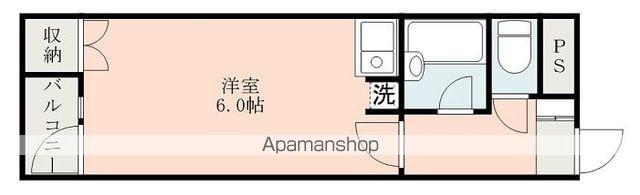 グランピア水前寺1(1K/4階)の間取り写真