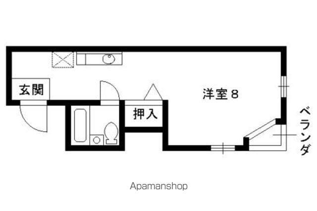 メゾンはな(1K/3階)の間取り写真