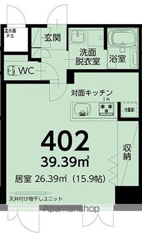 キャッスル20HIYOSHI(ワンルーム/4階)の間取り写真