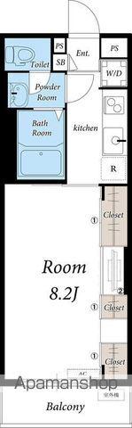 リブリ・新検見川(1K/1階)の間取り写真