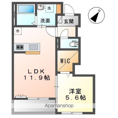 チャコールⅡ番館(1LDK/1階)の間取り写真