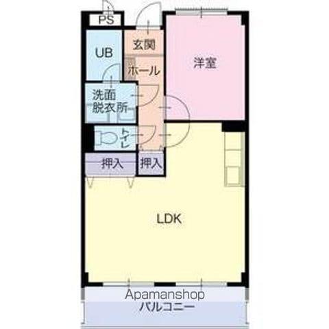 LIMPIAコーポ・ウエスト(1LDK/1階)の間取り写真