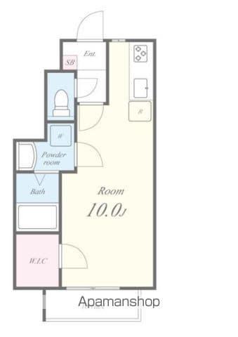 コンフォートアソシア(ワンルーム/1階)の間取り写真
